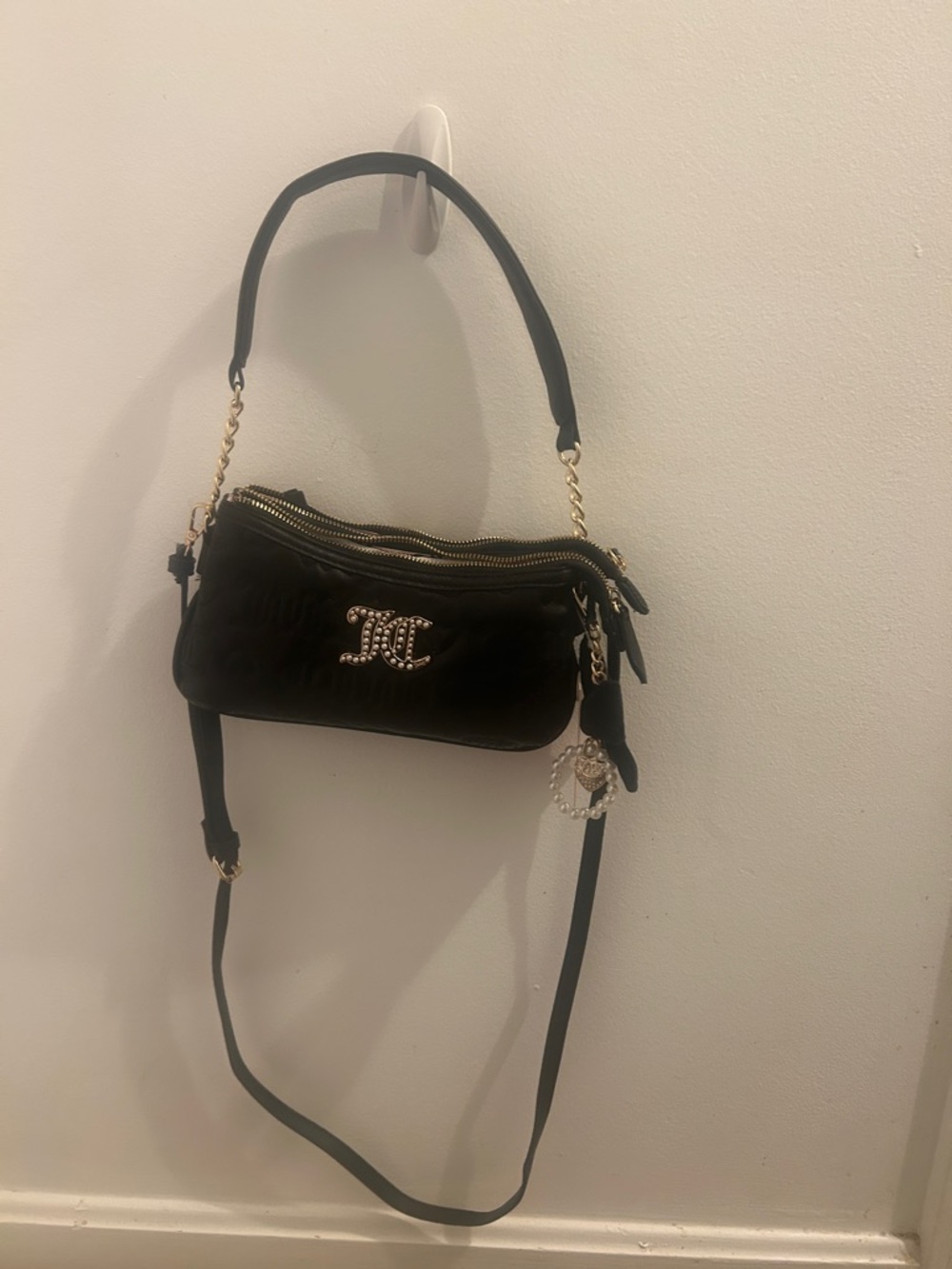 Juicy Couture Shoulder Bag with Gold Accents